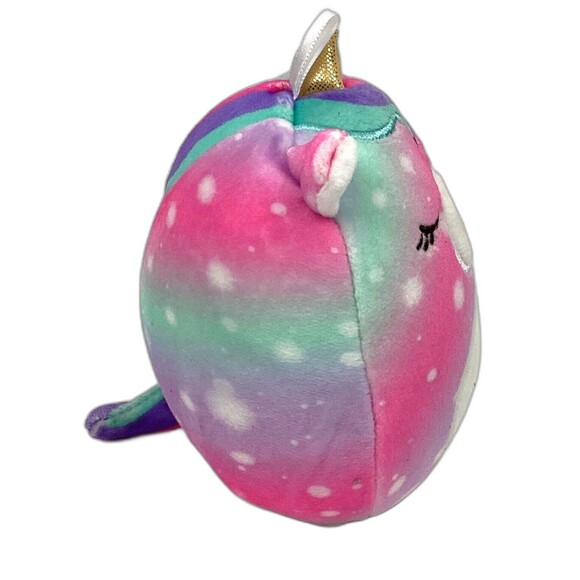 Kellytoy-Squishmallow-Kimia Unicorn-Galaxy Multicolor Swirl Stars - 5" Plush - Picture 3 of 9